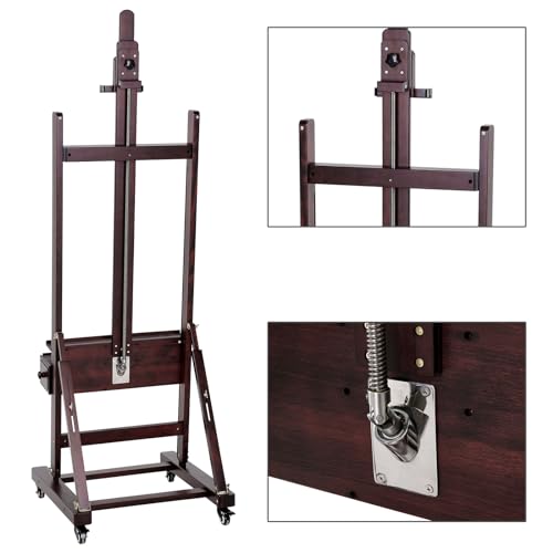 MEEDEN Extra-Large Art Painting Easel: Holds Canvas up to 83" Easels Stand - color: Deep Walnut