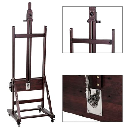 MEEDEN Extra-Large Art Painting Easel: Holds Canvas up to 83" Easels Stand - color: Deep Walnut