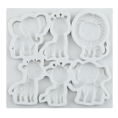 Animal Polymer Clay Mold Lion Elephant Giraffe Silicone Molds - color: Style R