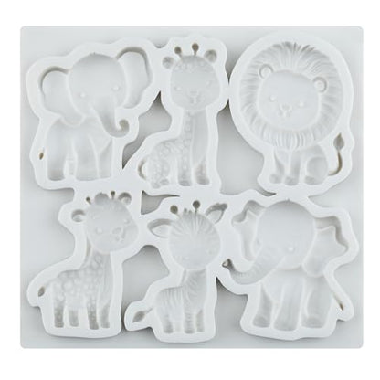 Animal Polymer Clay Mold Lion Elephant Giraffe Silicone Molds - color: Style R