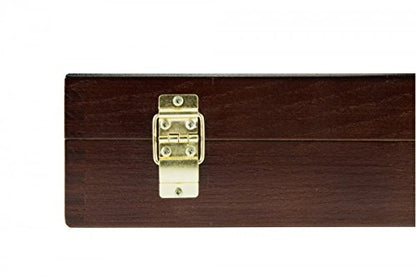 Creative Mark Capri 2 Deluxe Wood Artist Paint Box - Storage for Art Supplies, Paints, Mediums, Brushes, Compartment Storage, Lightweight, Travel - [Oil-Stained – Dark Walnut Finish] - color: Walnut