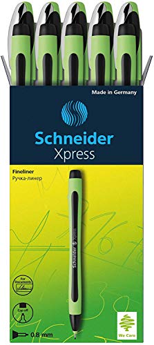 Schneider Pen, Xpress, 0.8 mm, Pack of 10, Black (190001)