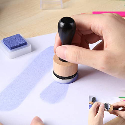 129PCS Mini Ink Blending Tool Set ,Include 3PCS Mini Ink Blending Tools and 86PCS Replacement Foam Pads Drawing Distressing Blending,40PCS Medium-Grit Sandpaper Sanding Disks for sanding & distressing - color: 129pcs in Total