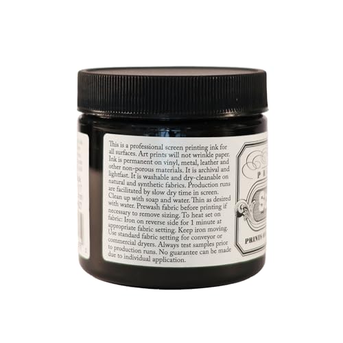 Jacquard Professional Screen Print Ink, Water-Soluable, 4oz Jar, Black (117)