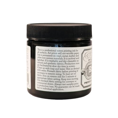 Jacquard Professional Screen Print Ink, Water-Soluable, 4oz Jar, Black (117)
