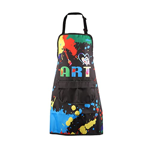 MBMSO Painting Artist Apron with Pockets Artist Painter Gifts Art Lover Gift for Art Teacher Student Painter Apron Waterproof - color: Love Art Apron-black