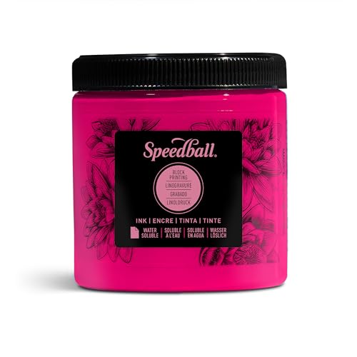 Speedball 3810 Water Soluble Block Printing Ink – Bold Color With Satin Finish AP Non-toxic 8 Fl. Oz., Magenta - color: Magenta, size: 8 fl oz