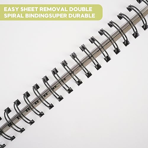 CONDA 9"x12" Double-Sided Hardbound Sketchbook, 60 Sheets, Heavyweight Hardcover Sketchbook, Spiral Sketch Pad, Durable Acid Free Drawing Paper for Drawing Painting - color: Black, size: 9"x12" 1 Pack
