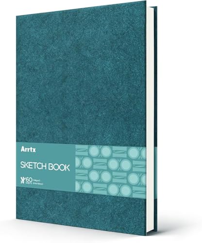 Arrtx A5 Premium Sketch Book, 120 Pages, 180 GSM | Hardcover, Thick Acid-Free Drawing Paper. Ideal for Artists, Students, and Professionals. - color: Blue