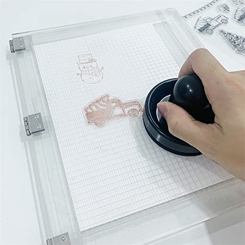 Rubber Stamp Pressure Tool for DIY Scrapbooking Crafts - Precision Embossing Press and Positioning Tools for Arts and Stamping Supplies
