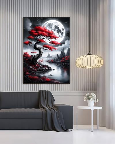 Tree Diamond Art Kits for Adults, Landscape Diamond Art 12X16 Inch - color: Landscape 04