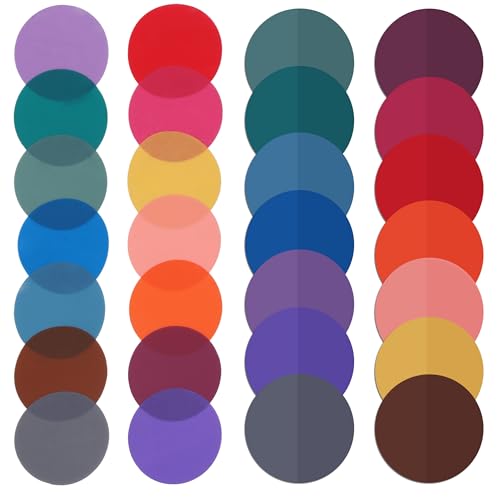 Mr. Pen- Round Transparent Sticky Notes, 1.1” Diameter, 14 Pads, 560 Sheets - color: Retro, size: 560 pcs