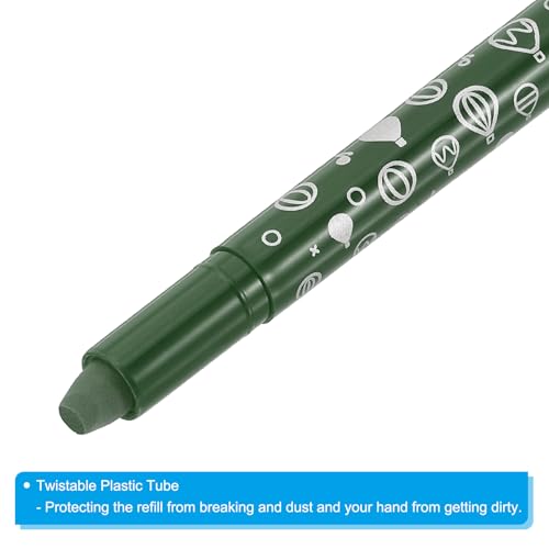 PATIKIL Watercolor Gel Crayon, 6Pcs Twist Coloring Crayons, Dark Green - color: Dark Green
