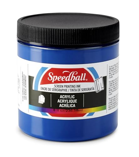 Speedball 046210, 46210, Acrylic Screen Printing Ink, 8 Fl Oz. 237 ml, Process Cyan - color: Process Cyan