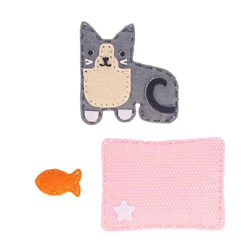 Petit Collage: Mini Craft Kit: Pocket Pet Kitten - Portable Felt Sewing Kit with Precut Pieces, Thread, Stuffing, Child‑Safe Needle & Tin – Screen‑Free Fine Motor Toy for Ages 6+ - color: Kitten