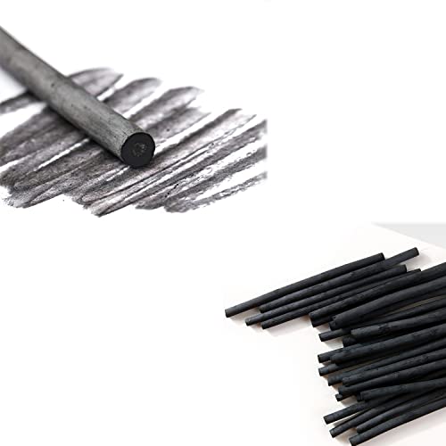 25 pcs Willow Charcoal Sticks for Sketching and Drawing 3-5mm