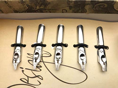 Calligraphy Pen Set Writting Quill Feather Pen 100% Hand Craft Real Feather and Stainless Steel Nib Best Antique Executive，Contains Ink no Need to Purchase Additional Ink (Purple) - color: purple