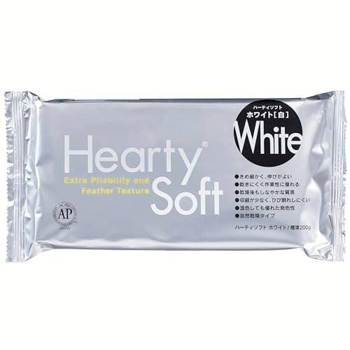 Activa Hearty Soft Clay, White, Lightweight Air Dry Clay 180g (6.3 oz) | Fine & Flexible Texture Perfect for Flowers, Sweets & Deco, Miniature Food - size: 200g