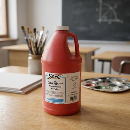 Sax True Flow Heavy Body Acrylic Paint, 1/2 Gallon, Fire Red - 439268 - color: Fire Red