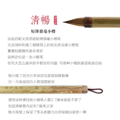QingChang Chinese Calligraphy Brush Set - Sumi Ink Brush Pens for Small Regular, Running & Cursive Script, Japanese Kanji - 1pc - color: 0401. QingChang 1pc