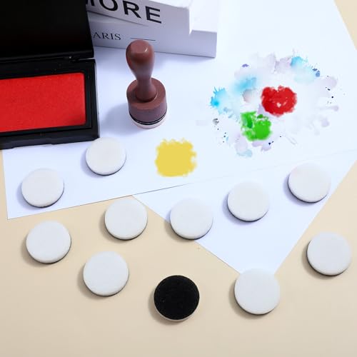 Oruola 13Pcs Ink Blending Tool, Brown Ink Blending Brushes and 12 Pcs Replacement Refill Sponge Domed Foam Pads Art Supplies for Scrapbooking Painting Drawing Art Supplies Distressing Blending