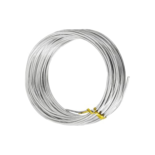 1 Roll 10 M X 2 mm Aluminum Craft Wire, Flexible Metal Craft Wire, Bendable Armature Wire for Sculpting, Jewelry Making, Doll Making, Bonsai Training, DIY Crafts(Silver) - size: 10 M X 2 mm, style: Silver