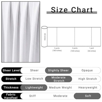 Bird Eye Mesh Jersey Fabric 5 Yards 65 Inch Wide White - color: White, size: 65'' x5 yard