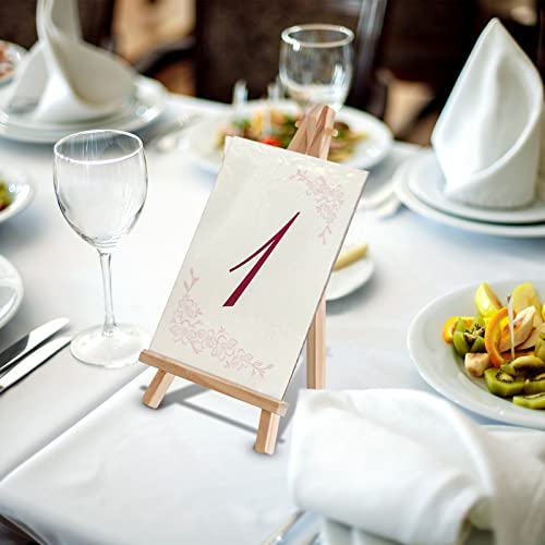 BBTO 30 Pack Wood Easels Tabletop Display Easels Art Craft Painting Easel Stand Wooden Triangle Painting Easel Arts Crafts Tripod Easels for Artist Adults Students