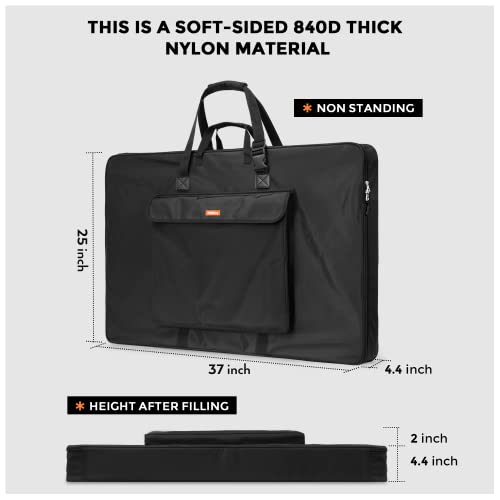 Nicpro Art Portfolio Bag 24 x 36 in, Nylon Artist Carrying Bag Waterproof - size: 24 x 36 inches