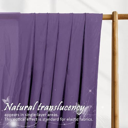 Manyshofu Lavender Mesh Fabric by The Yard 4-Way Stretch, 60 Wide (5 Yard) - color: Lavender, size: 5 Yard