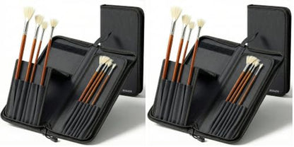 DUGATO Long Brush Holder & Organizer, Canvas Case 5.7 x 14.8 in, Black (Pack of 2) - color: Black, size: Large 5.7x14.8 inches (Pack of 2)