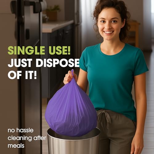 12-Pack Purple Plastic Tablecloths – 84 Inch Round Disposable Table Covers, Heavy Duty & Waterproof for Parties, Events, Banquets, Purple - color: Purple, size: 84" Round