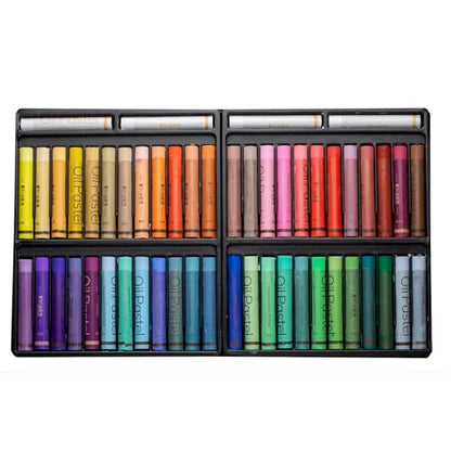 Ultra Soft Oil Pastel Set (48 Colors + 4 Extra White), Buttery Smooth Sticks for Blending & Layering