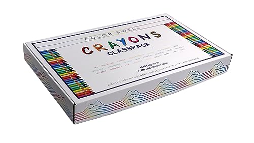 Color Swell Crayon Classroom Bulk Pack, 24 Colors (1680 Total) - size: 70 Pack | 1680 Crayons