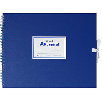 Maruman Art Spiral Sketch Book, F3, 8.74" x 11.26", 24 Sheets, Blue | Drawing Pad With Acid-Free Art Paper & Twin-Wire Binding, Premium Drawing Paper Sketchbook, Sketch Pad Made in Japan - color: Blue, size: F3 (8.74" x 11.26")