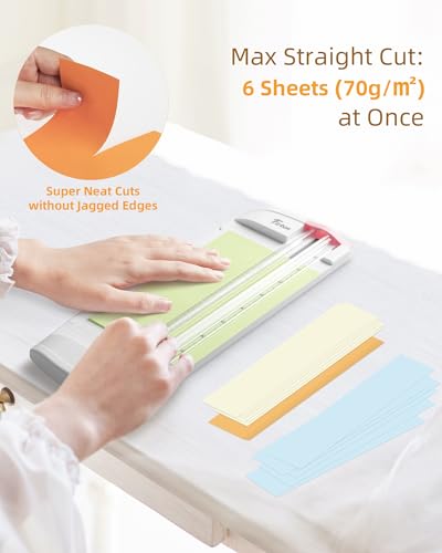 Firbon 3-in-1 Paper Cutter, 9“ Compact A5 Paper Trimmer - color: Pink