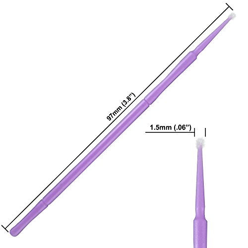 Touch Up Paint Brushes, 100 Pack, 1.5mm Brushes for Car Paint Touchup