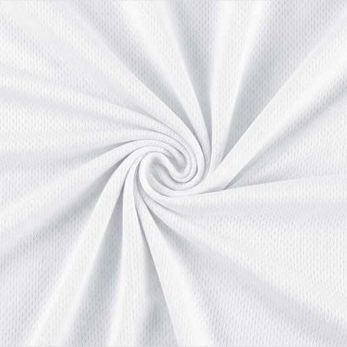 Bird Eye Mesh Jersey Fabric 5 Yards 65 Inch Wide White - color: White, size: 65'' x5 yard