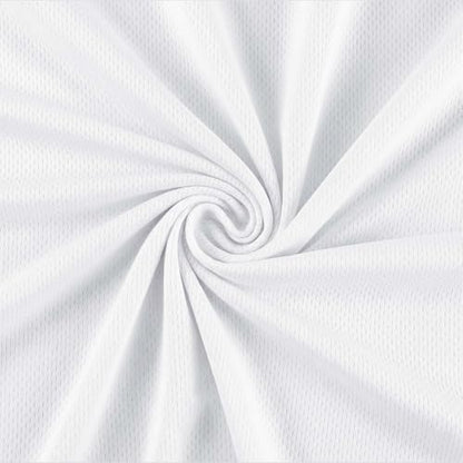 Bird Eye Mesh Jersey Fabric 5 Yards 65 Inch Wide White - color: White, size: 65'' x5 yard