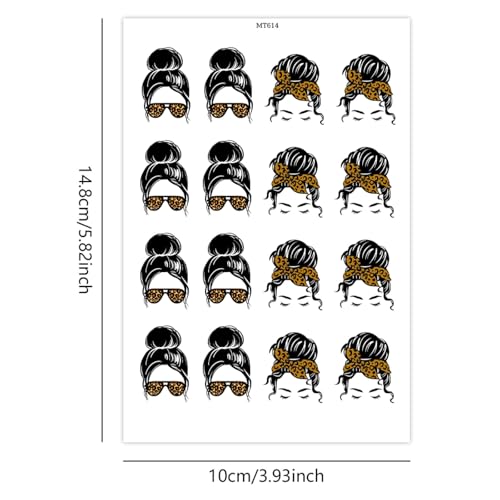 10 Sheets Clay Transfer Paper for Earrings & Polymer Clay, Female Hair Styling Print Pattern Water Transfer Paper for Polymer Clay Jewelry Necklaces Pendants DIY Craft Supplies 5.82x3.93inch - color: Female Hair Styling