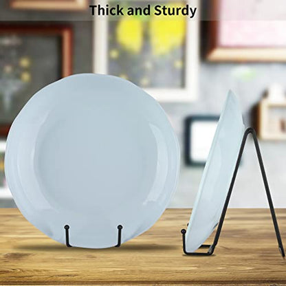 IBosins 5-Pack 8-Inch Plate Holder Display Stands Black Metal Frame Stand - color: Black, size: 8 Inch