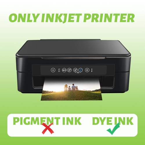 Uinkit Bright White Single Sided Glossy Photo Paper - 4x6 Inch 180gsm (48lb), 50 Sheets Instant Dry Dye Inkjet Paper, Scratch Resistant Professional Photo Printing for Home DIY Memories - size: 4x6x50, style: White Glossy
