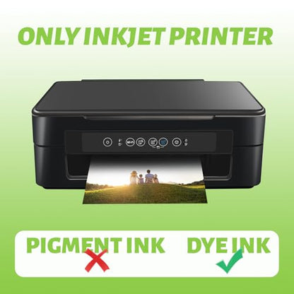 Uinkit Bright White Single Sided Glossy Photo Paper - 4x6 Inch 180gsm (48lb), 50 Sheets Instant Dry Dye Inkjet Paper, Scratch Resistant Professional Photo Printing for Home DIY Memories - size: 4x6x50, style: White Glossy