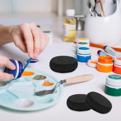 12 PCS Pottery Sponges, Round Painting Sponge 3inch Black Artist Sponges Craft Clay Watercolor Sponge for Face Painting Pottery Ceramics Art Crafts, Suitable for People Aged 18 and Above