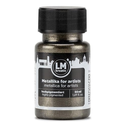 Metallic Acrylic Paint 1.69 fl oz - Anthracite - Premium Metallic Paint for Artists and Crafters. High Coverage, Lightfast & Durable. Ideal for Canvas, Wood, Ceramic & More - color: Anthracite