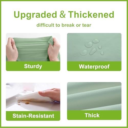 Oigco Sage Green Tablecloth - 3 Pack 54" × 108" Rectangle Disposable Sage Green Table Cloth, Waterproof Plastic Table Cover for Party, Wedding, Holiday & Gathering Use - color: Sage Green