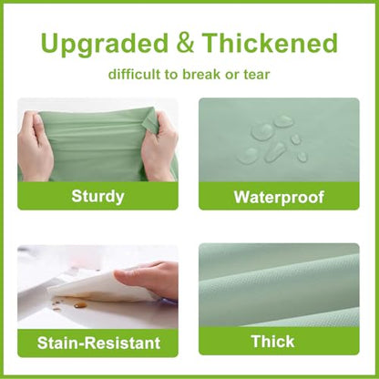 Oigco Sage Green Tablecloth - 3 Pack 54" × 108" Rectangle Disposable Sage Green Table Cloth, Waterproof Plastic Table Cover for Party, Wedding, Holiday & Gathering Use - color: Sage Green
