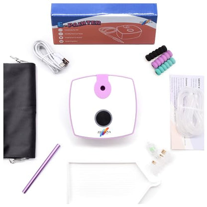 Zellina Electric Diamond Painting Pen, Vacuum Diamond Art Pens Tools and Accessories with Storage Tray, for Setting AB Stones Without Wax, Quiet and Long-Lasting (Purple) - color: Purple