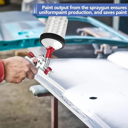 45 Pack Disposable Paint Sprayer Gun Cup Liners and Lid System for Spray Gun, Paint Cups 27 Ounce (800ml) Kit with 45 Mixing Cup Liners, 45 Lids, 20 Plugs, 1 Hard Cup with Retainer Ring