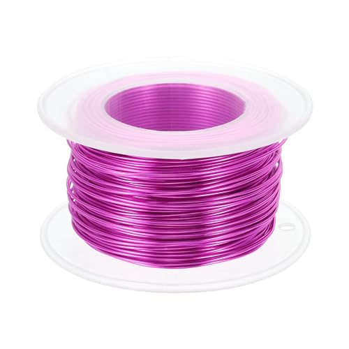 PATIKIL 20 Gauge 0.8mm Aluminum Craft Wire, 98.4 Ft Metal Wire Armature Bendable Wire for Jewelry Making Metal Wrap DIY, Dark Pink - color: Dark Pink, size: 0.8 mm x 30 m